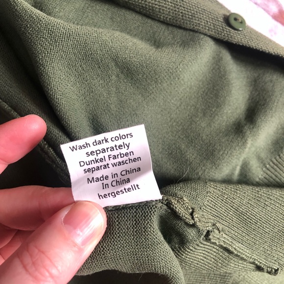 Olive Green Women's Sweater - Picture 6 of 8